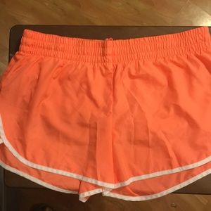 Coral running shorts with liner